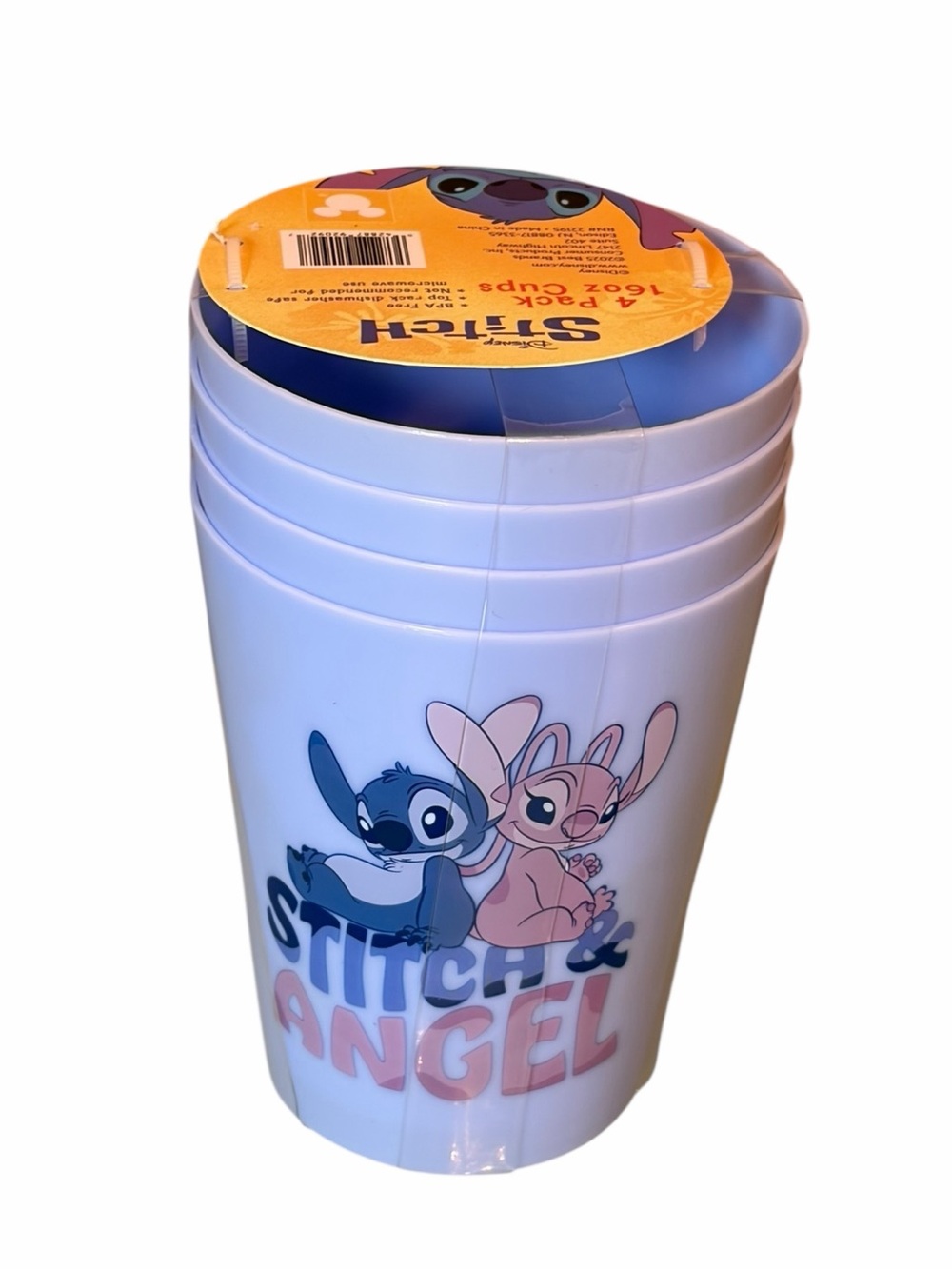 Disney Stitch & Angel Periwinkle Blue 16 Oz. Tumbler Cups